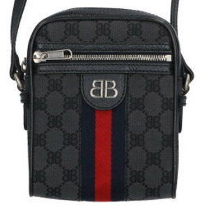 Balenciaga Gucci The Hacker Project BB All Over Shoulder Bag Black